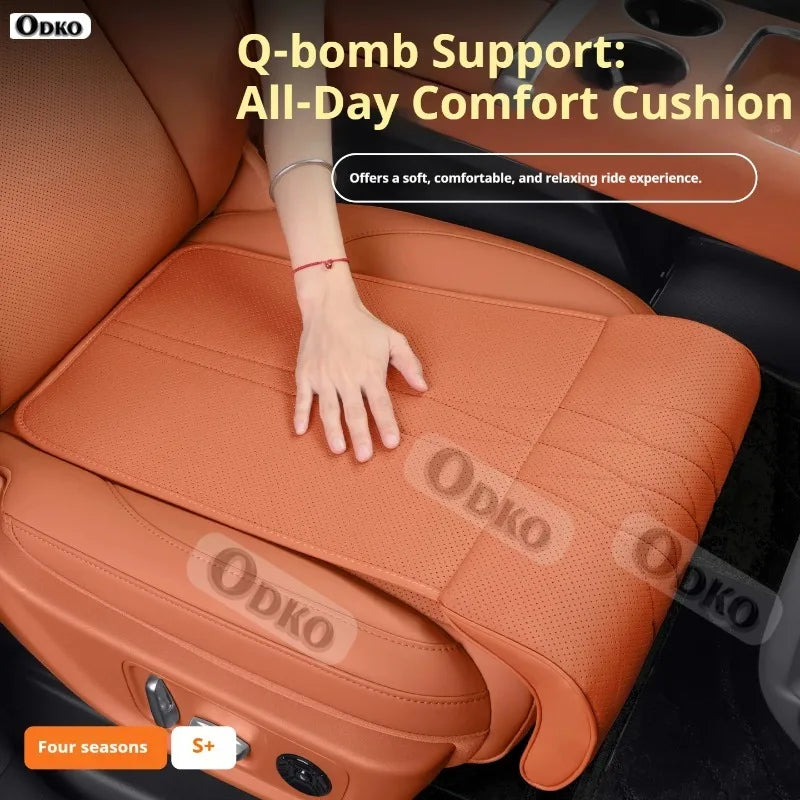 For CMC H230 H330 H530 New Car Seat Rest Cushion Nappa leather Seat Extender Leg Cushion Memory Foam Seat Padding Seat Covers